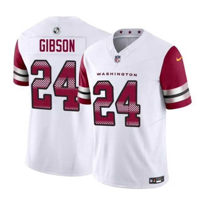 Men & Women & Youth Washington Commanders #24 Antonio Gibson White 2023 F.U.S.E. Vapor Limited Football Stitched Jersey